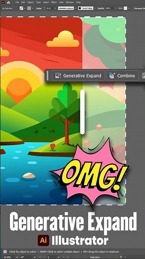 AI-Powered Generative Expand in Illustrator | Super Easy Trick