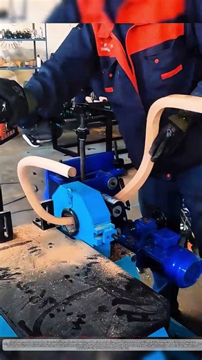 Woodworking Automation: Round Rod Milling #skills #tools #job#machine #woodworking #interesting
