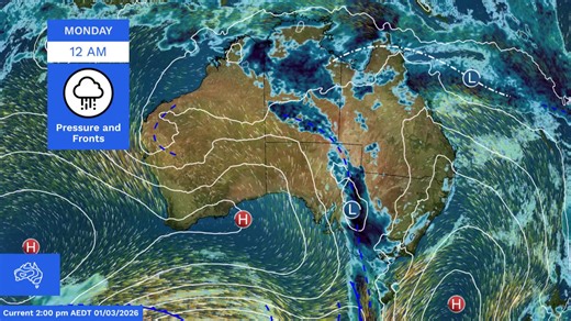 Rain and isolated thunderstorms are bringing heavy falls to Victoria and southern parts of New South Wales. A monsoon trough is developing with rain and thunderstorms, with heavy falls forecast for northern Australia. A cold front is bringing rain and gusty winds to Tasmania, and isolated showers for coastal parts of Queensland and NSW. Warm to hot and sunny conditions are forecast for Western Australia. Stay up to date with the latest forecasts and warnings via our website www.bom.gov.au or the