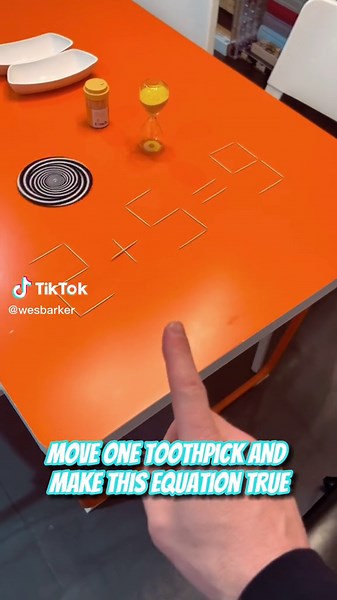 Move 1 Toothpick Math Puzzle Solution