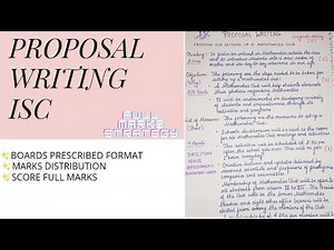 Proposal Writing | ISC English Class XI and XII | CISCE prescribed format|Full marks strategy|2021