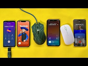 Two Computers Mouse iPhone 11/13 & 17pro max incoming Call Samsung S21