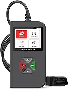 OBD2 Scanner Diagnostic Tool, Car Code Reader with Live Data/Freeze Frame/I/M Readiness, YA206 Diagnostic Scan Tool for OBDII Protocol