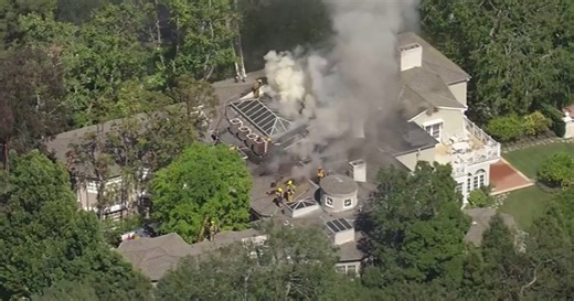 Firefighters contain greater alarm blaze at Beverly Crest mansion following hours-long battle