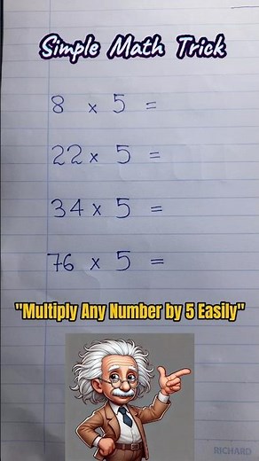 Easy Trick to Multiply Any Number by 5! 👌🔥 | Beauty of maths 🥰❤️