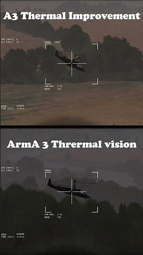 ArmA 3 Vanilla Night/Thermal vision vs A3 Thermal Improvement