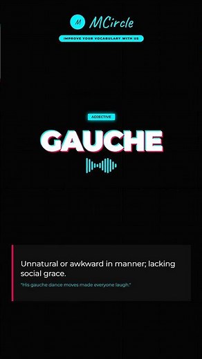 Learn English: What is Gauche? | Vocabulary Shorts