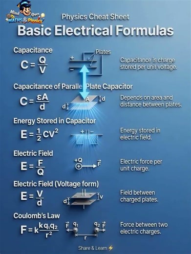 Basic Electrical Formulas Every Electrician Must Know - Physics With Arya Sir