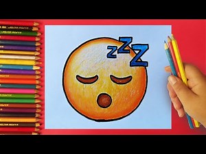 How To Draw sleep Emoji? / Emoji Drawing Easy