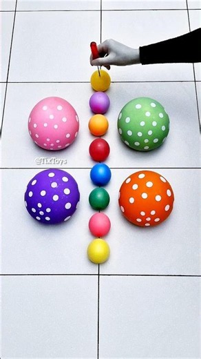 Fun Polka Dott Water Balloon Popping ASMR Video #shorts #asmr #satisfying #balloon