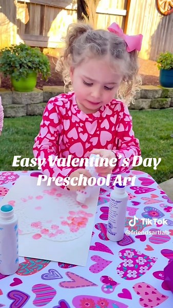 Easy Valentine’s Day process art for kids!