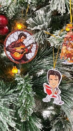 Believe me, Elvis will make your Christmas tree shine! 🌟🎄💅 #elvispresley #elvis #90smusic #elvisfans #ornament | Love Rock Music Forever