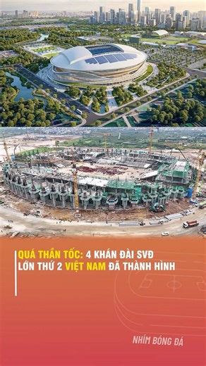 AT INCREDIBLY FAST, THE FOUR GRANDSTANDS OF VIETNAM'S SECOND LARGEST STADIUM HAVE TAKEN SHAPE.