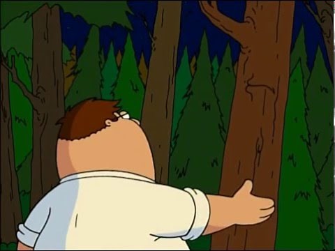 Family Guy - "Hey tree, if one of you falls and there's no one around, do you make a noise?"