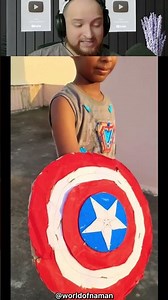 HOW TO MAKE W CAPTAIN AMERICA SHEILD 🫨