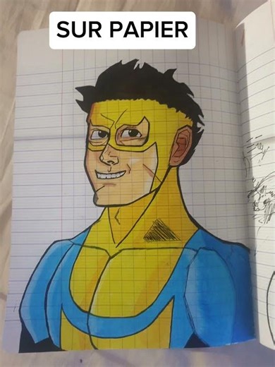 SUR PAPIER puis SCANNER ET RE COLORISER AU NUMÉRIQUE (mon téléphone)