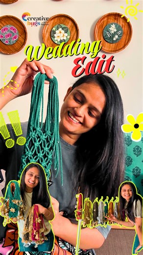 Creative Bugs | Macrame Artist India | Macrame Workshop on Instagram: "After so many DMs, our Wedding Phone Sling Bags are finally here 🤍 Handcrafted, lightweight, and available in many bright, poppy colours to match every wedding look perfectly. Made on demand, just for you. 💬 Comment COLOUR for options & order details. @the.local.nation @macramecommunity Wedding bags, mummy wedding bags, Viral wedding bags, pop colours wedding bags, handmade bags, bags for bride, maids, Mami phone Bags"