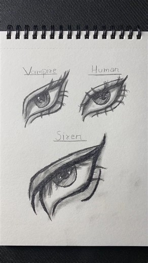 How to draw (Vampire, Human and Siren) Eye