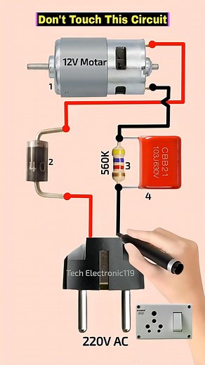 518K views · 3K reactions | How To Run 12V DC Motor on 220V AC Simple Circuit Trick ⚡ #electronic #shorts #electronics #diy #electrical | Electro Sphere | Facebook