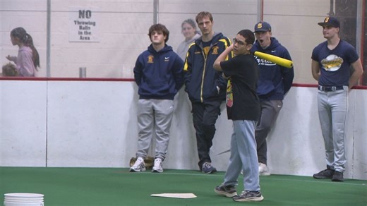 Athletes practice skills during Challenger Miracle Spring League training