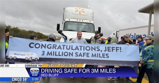 Red Bluff Walmart trucker passes 3 million miles of safe driving milestone