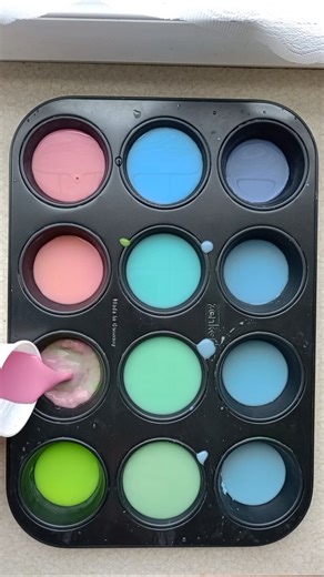 Mixing Pastel Colors ASMR – Relaxing & Satisfying #colormixingmagic #relaxing #colors