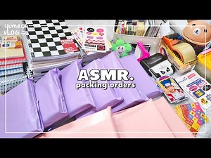 ASMR PACK 50++ ORDERS FOR A WEEK | no music, 1 hour packing, real time, studio vlog, shopee 5.5🏖️🛒