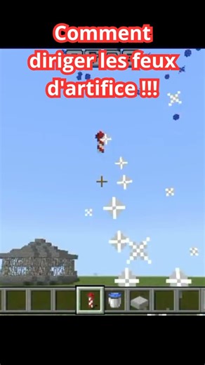 Comment diriger les feux d’artifice dans Minecraft 🎆 Astuce incroyable ! #shorts