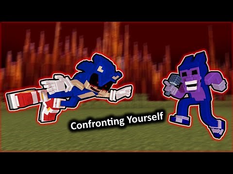 "Confronting Yourself" Sonic.exe Vs Majin Sonic - Friday Night Funkin' (Minecraft FNF Animation)