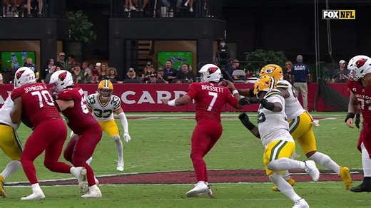 Rashan Gary's strip sack on Brissett is recovered by Evan Williams