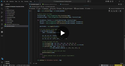 #aiproject #opencv #facerecognition #python #datascience #portfolio | Jess Maria Jose