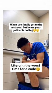 *Nurse meme: You finally get to the restroom but hears your patient is coding #worklife #humor #nurses #nurselife #healthcarelife #meme #nursememe #funny #forlaughs #nursehumor #ForEntertainmentOnly #narsyamvibes #everyoneactive #everyonefollowers #nonfollowers #fypviralシ | Iamnurse Vibes