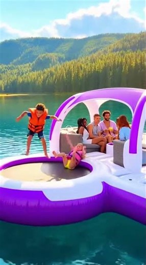 Trampoline Lake Party Floats 🏖️ | Ultimate Summer Fun on the Water!