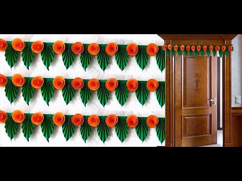 EASY AND SIMPLE DIWALI DECORATION IDEA AT HOME| PAPER TORAN MAKING IDEAS | PAPER CRAFT IDEAS