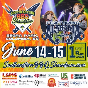 🔥 Join us at the Southeastern BBQ Showdown at Segra Park in Columbia, South Carolina! 🔥Don't miss this two-day weekend event filled with BBQ, celebrity guest judges, live music performances by Alabama and Band of OZ and a showstopping fireworks finale! 🎟️Take advantage of our exclusive GRAND SLAM BUNDLE TICKET SALE: Buy 3, 2-Day (Fri & Sat) Bundle Tickets, and Get 1 FREE. Limited quantities are available, so act fast and use Coupon Code: GRANDSLAM to book your tickets now before they are gone