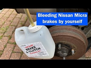 How to bleed your Nissan Micra brakes by yourself using the one man brake bleeding kit - vizibleed