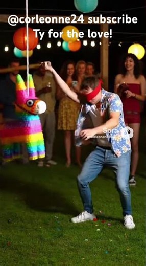 Drunk man hitting piñata! #funny #festival #party #fun #happy #comedy