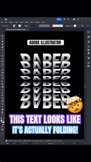 Realistic Paper Turn Text Effect in Adobe Illustrator 2025 | Quick & Easy Trick!