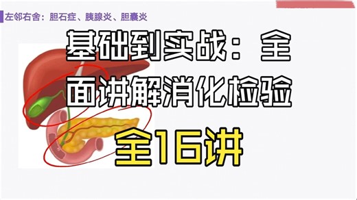 【全16讲】基础到实战：全面讲解消化检验