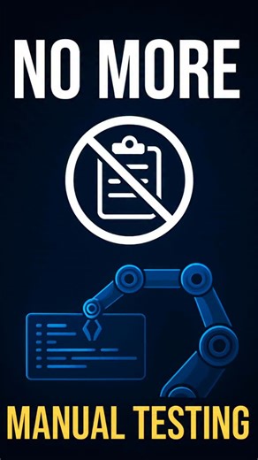 Code With Aravind on Instagram: "No more manual testing ❌ Follow more more tech content"