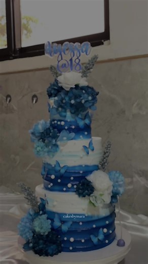 3 tiered royal blue floral cake💙💙 Happy 18th birthday Ms. Ayessa!✨ Thank you so much for trusting ang choosing us again Ma’am Danica!😍 We also offer different sizes of cake. Feel free to Dm us for inquiries.📩 Fb page: Cakes by Mara Book your cake now!🫶✨ #cakesbymara #cakesph #customizedcakes #cakes #3tieredcake