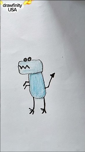 Cute Cartoon Monster Drawing 👾 | Easy Step by Step Sketch | Drafinity USA #shorts