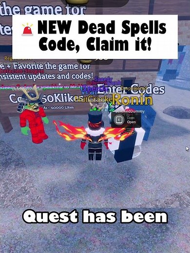 🚨 NEW Dead Spells Code + Frozen Daily Quest FIXED! ❄️🔥