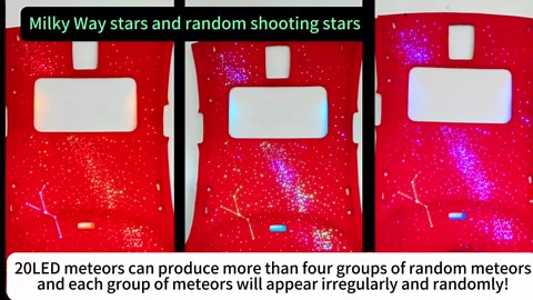 Split Starlight Headliner Kit 600, Easiest Install, 16W LED Fiber Optic Starlight Kit, RGBW Stars,VASTFIRE Twinkle Light Engine, 0.03in 9.8ft