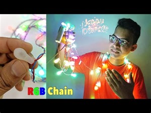 How To Make RGB Chain At Home Decoration Light | Using 50 piece LED | Diwali Special