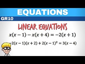 Equations Grade 10: Linear Equation without fraction