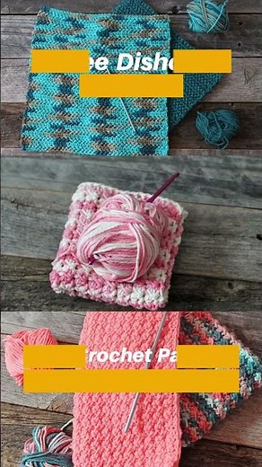 Make 5 Popular Easy Dishcloth Crochet Patterns Using Lily Sugar N Cream Cotton Yarn #crochet
