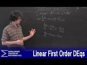 Differential Equations: First Order Linear Equations