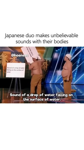 Hoenest on Instagram: "🎬 Fact: America’s Got Talent in (2018) The Japanese comedy duo in this clip, known as Yambo & Mambo (or Wes-P and his partner), rose to international fame through their unique brand of physical comedy, specifically their “Stomach Sound Effects.” Their performance became a viral sensation, showcasing their ability to mimic everyday noises like water droplets, cork pops, and even a UFO using only their bodies and a few simple props. While their act may seem lighthearted, th