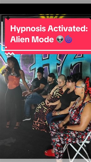 HypnoGoddess on Instagram: "Hypnosis Activated: Alien Mode 👽🌀 Hypnosis shifts the brain into theta—language gets creative. We had a great Fourth of July show this year. #HypnoGoddess #Hypnosis #Phoenix #Entertainment #FYP"